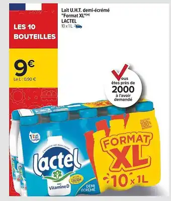 Carrefour Lait u.h.t. demi-écrémé offre