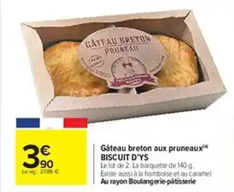 Carrefour Gâteau breton aux pruneaux biscuit d'ys offre