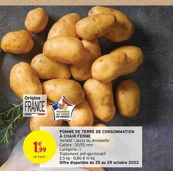 Intermarché Pomme de terre de consommation à chair ferme offre