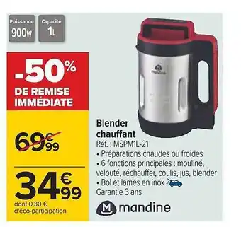 Blender chauffant mandine