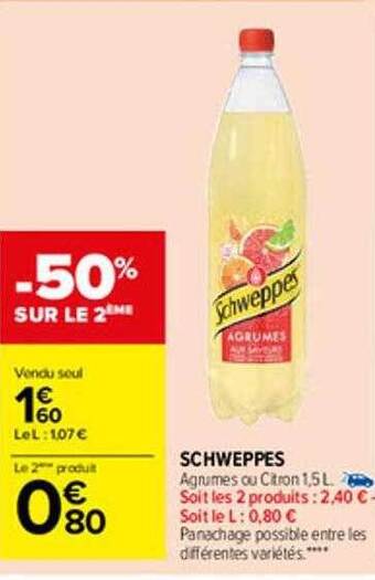 Carrefour Market Schweppes offre