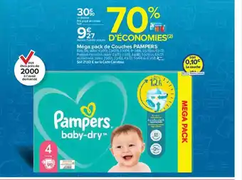 Carrefour Market Méga pack de couches pampers offre