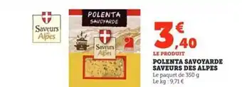 Hyper U Polenta savoyarde saveurs des alpes offre