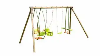 Truffaut Soulet - portique suzanne en bois - 4 agrès - 6 enfants de 6 mois à 12 ans - h. 222cm offre