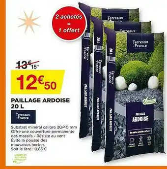 Bricomarché Paillage Ardoise 20 L offre