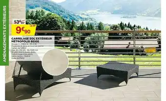 Bricomarché Carrelage Sol Extérieur Métropolis Beige offre