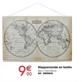 Mappemonde En Textile