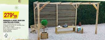 Bricomarché Pergola Avec Mur En Ventelles Fixes offre
