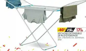 Gifi Séchoir Extensible 18 M D'étendage offre
