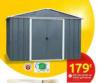 Mr Bricolage Abri De Jardin En Métal Galvanisé offre