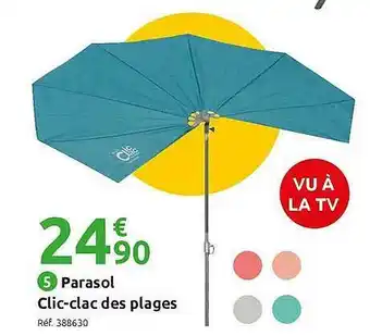 Mr Bricolage Parasol Clic-clac Des Plages offre