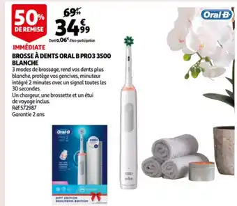 Brosse a Dents Oral B Pro3 3500 Blanche