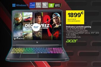 Carrefour Acer Ordinateur Portable Gaming offre