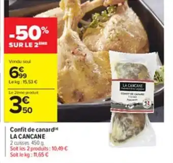 Carrefour Confit de canard La Cancane offre