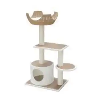 Truffaut Paradisio - arbre à chat 'minou ice l', beige crème - l.70 x l.40 x h.103 cm offre