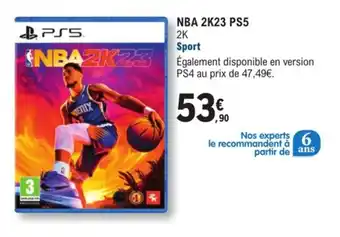E.Leclerc NBA 2k23 PS offre