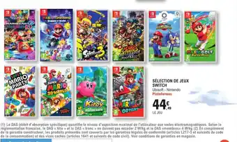 E.Leclerc Selection de Jeux Switch offre