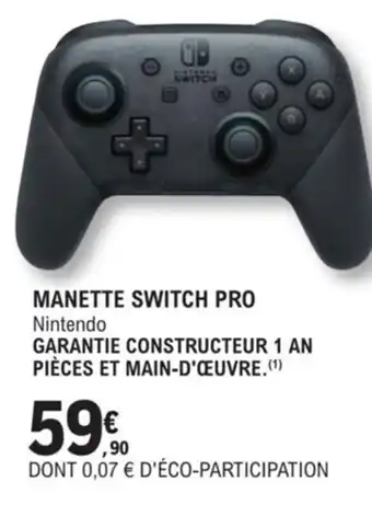 E.Leclerc Manette Switch Pro offre