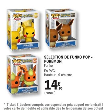 E.Leclerc Selection de Funko Pop Pokemon offre