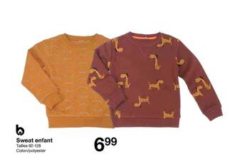 Zeeman Sweat enfant offre