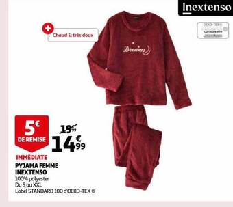 Auchan Pyjama femme inextenso offre