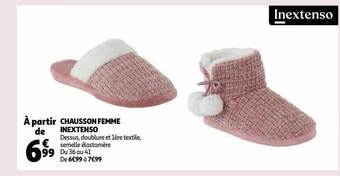 Auchan Chausson femme inextenso offre