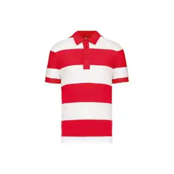 Go Sport Golf adulte kariban polo rugby rayé manches courtes kariban 100% coton offre
