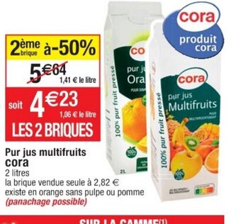 Cora x Carrefour Pur Jus Multifruits Cora offre