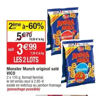 Cora x Carrefour Monster Munch Original Sale Vico offre