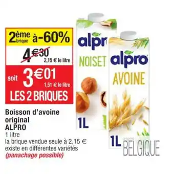 Cora x Carrefour Boisson D'Avoine Original Alpro offre