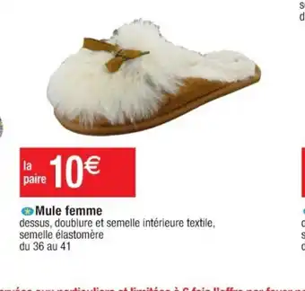 Cora x Carrefour Mule Femme offre