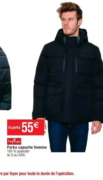 Cora x Carrefour Parka Capuche Homme offre