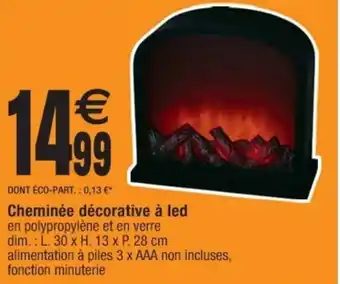 Cora x Carrefour Cheminëe dëcorative à led offre