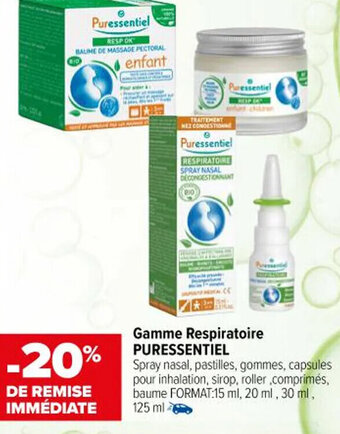 Carrefour maPara parapharmacie Gamme respiratoire PURESSENTIEL offre