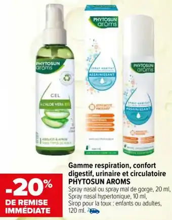 Gamme respiration, confort digestif, urinaire et circulatoire PHYTOSUN AROMS