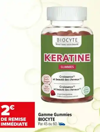 Carrefour maPara parapharmacie Gamme gummies BIOCYTE offre