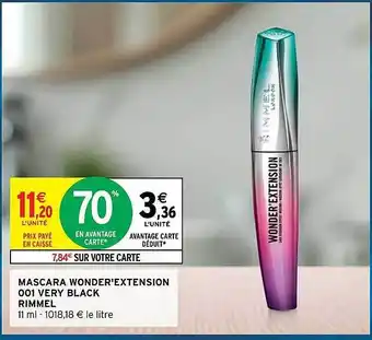 Intermarché Hyper Mascara wonder'extension 001 very black rimmel offre