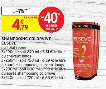 Intermarché Hyper Shampooing colorvive elseve offre