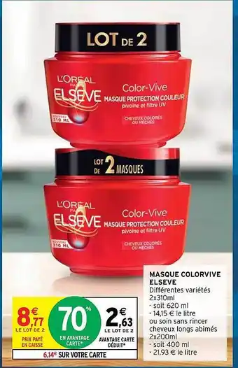 Intermarché Hyper Masque colorvive elseve offre