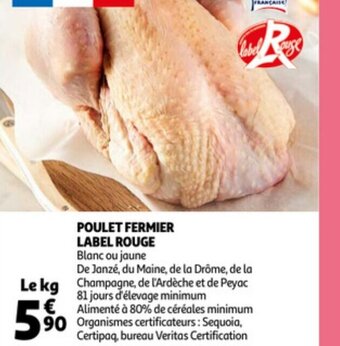 Auchan Direct Poulet Fermier Label Rouge offre