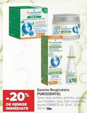Carrefour maPara parapharmacie Gamme respiratoire puressentiel offre