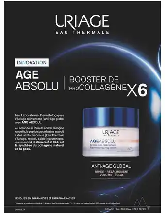 Anti-âge global age absolu uriage eau thermale