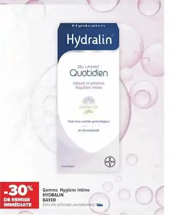 Gamme hygiène intime hydralin bayer