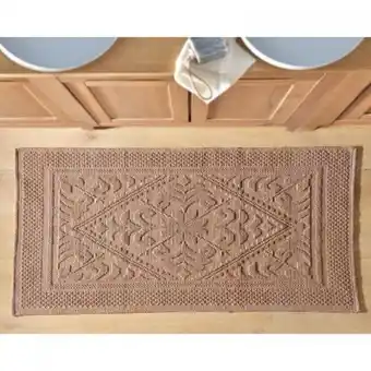 3 suisses Becquet - tapis de bain décor jacquard 1500g/m2 becquet - taupe - linge de bain offre