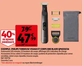Philips tondeuse Visage Et Corps One Blade