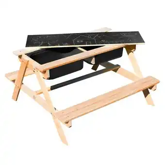 Sunny - sunny dual top 2.0 table sable et eau / pique nique en bois