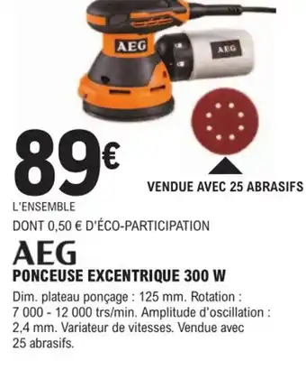 E.Leclerc Brico Ponceuse Excentrique 300w offre