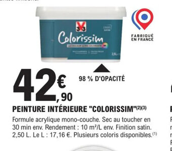 E.Leclerc Brico Peinture Interieure Colorissim offre