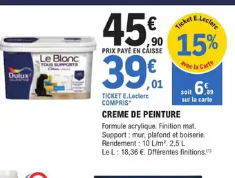 E.Leclerc Brico Creme de Peinture offre