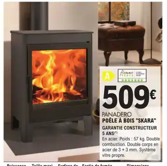 E.Leclerc Brico Poêle à Bois Skara offre
